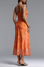 Flowering Girl Women Ienee Sleeveless Ruffle Floral Print Woven Maxi Dress