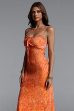 Flowering Girl Women Ienee Sleeveless Ruffle Floral Print Woven Maxi Dress
