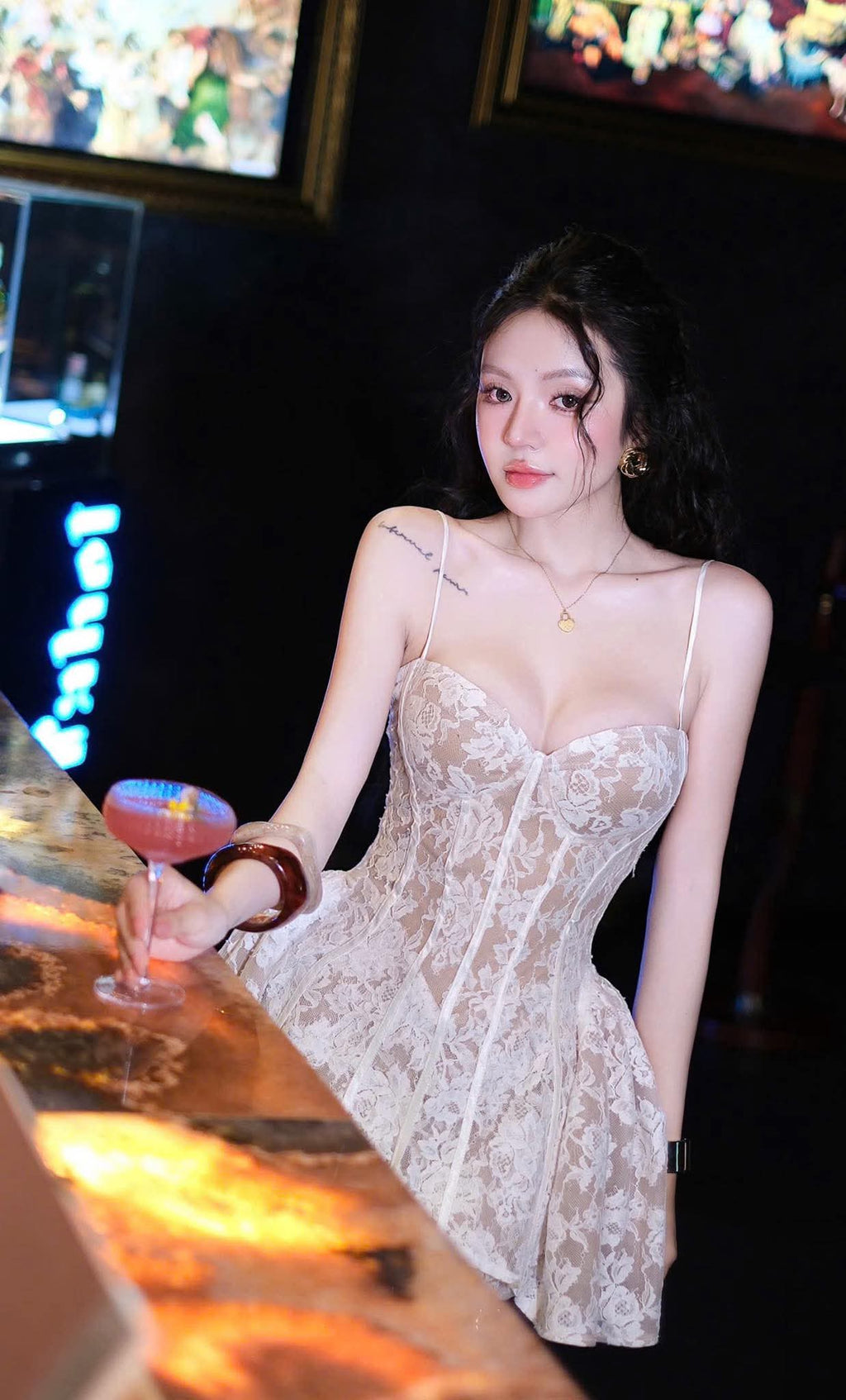 Flowering Girl Women Alessia Lace Mini Dress