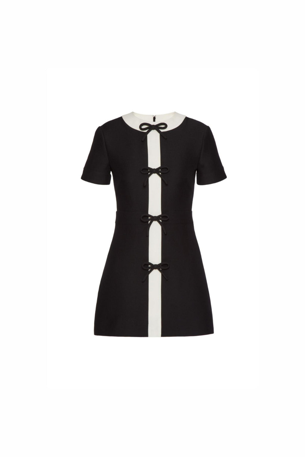 Flowering Girl Women Black Crepe Couture Bow Mini Dress