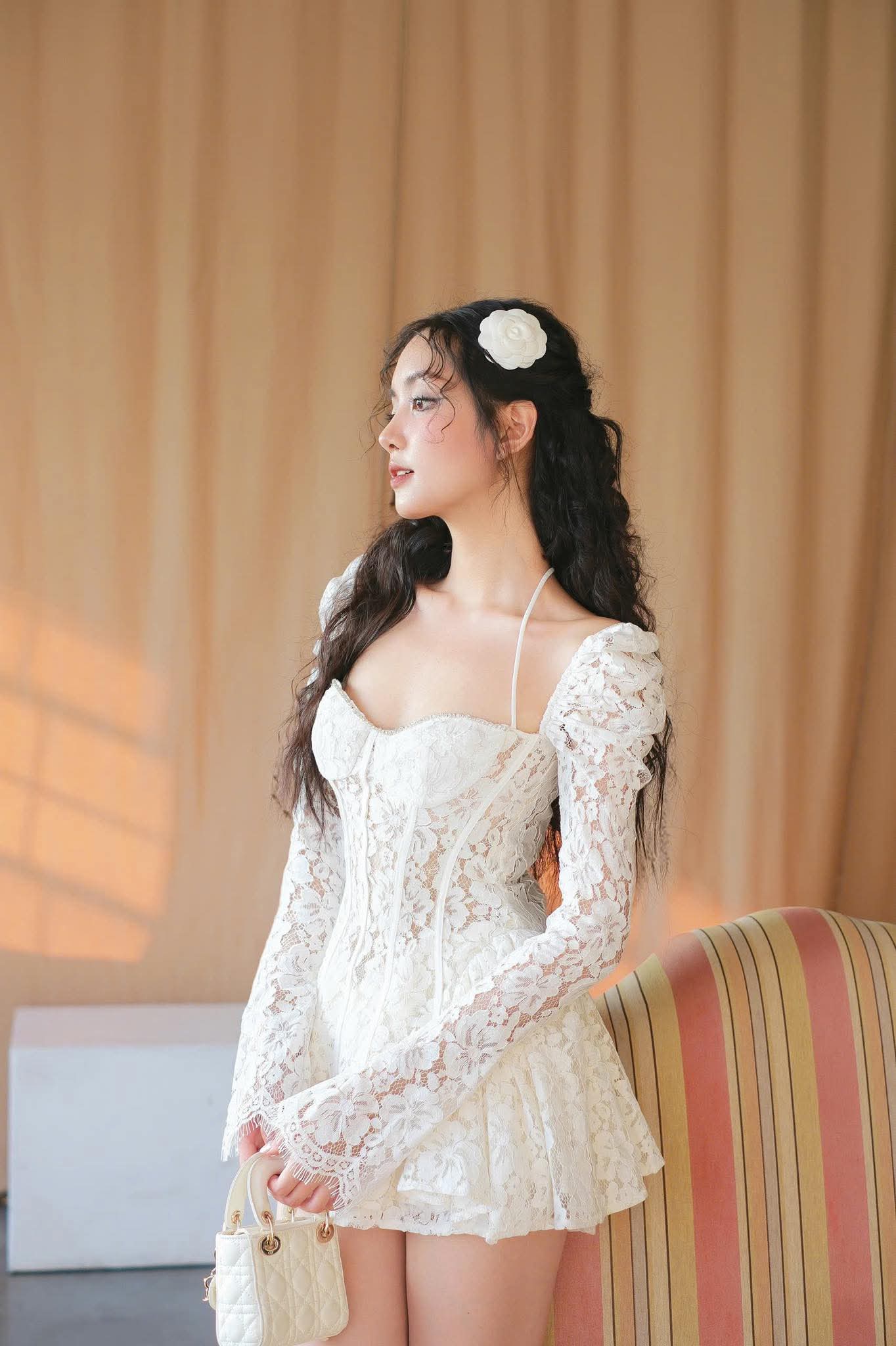 Flowering Girl Women Valerie Lace Cortset Mini Dress