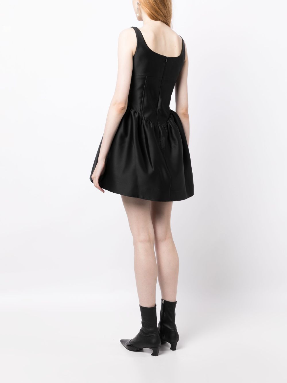 Flowering Girl Women crystal-embellished square-neck mini dress in black