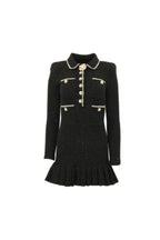 Flowering Girl Women Black Sequin Knit Mini Dress