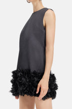 Flowering Girl Women Handcrafted Beaded Petal Shift Dress