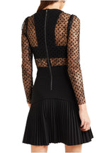 Flowering Girl Women Gabriella Spot Lace Mini Dress - Black