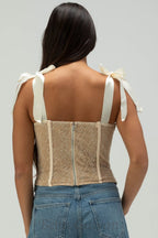 Flowering Girl Women WEST OF MELROSE Womens Lace Corset Top