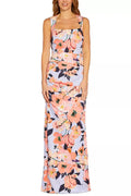 Flowering Girl Women Women's Square-Neck Floral-Print Gown