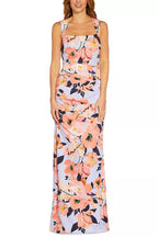 Flowering Girl Women Women's Square-Neck Floral-Print Gown