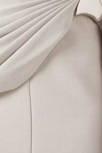 kelly Interlock pleated Knit maxi dress in grey
