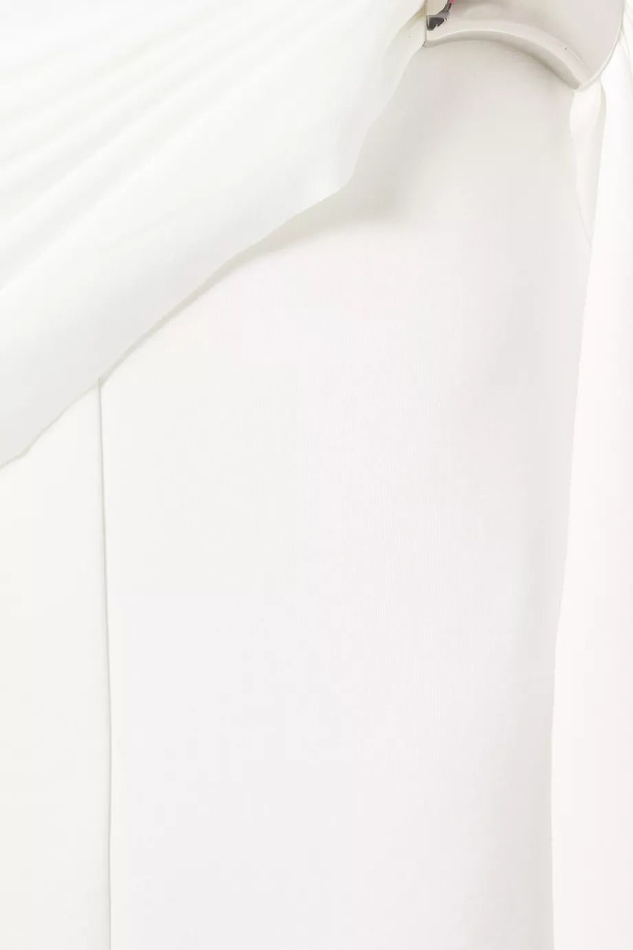 Kelly Interlock Pleated Knit Maxi Dress In White