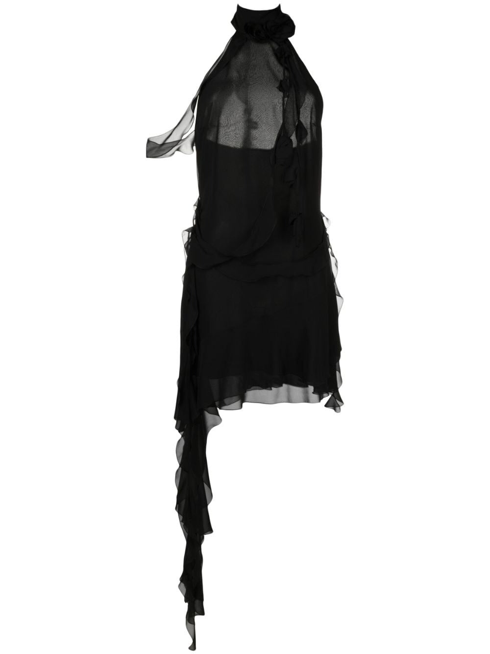 Flowering Girl Women Lennoa Ruffled Halter Mini Dress - Black