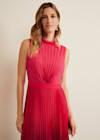 Flowering Girl Women ombre pleated draped maxi dress