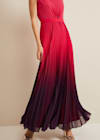 Flowering Girl Women ombre pleated draped maxi dress