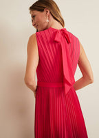 Flowering Girl Women ombre pleated draped maxi dress