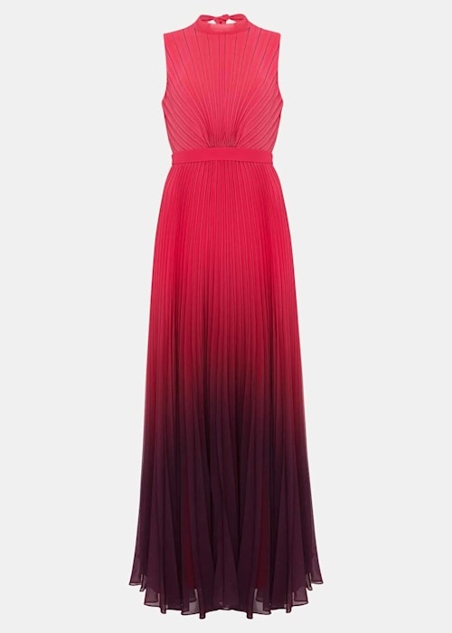 Flowering Girl Women ombre pleated draped maxi dress