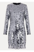 Flowering Girl Women Rhia Silver Sequin Mini Dress