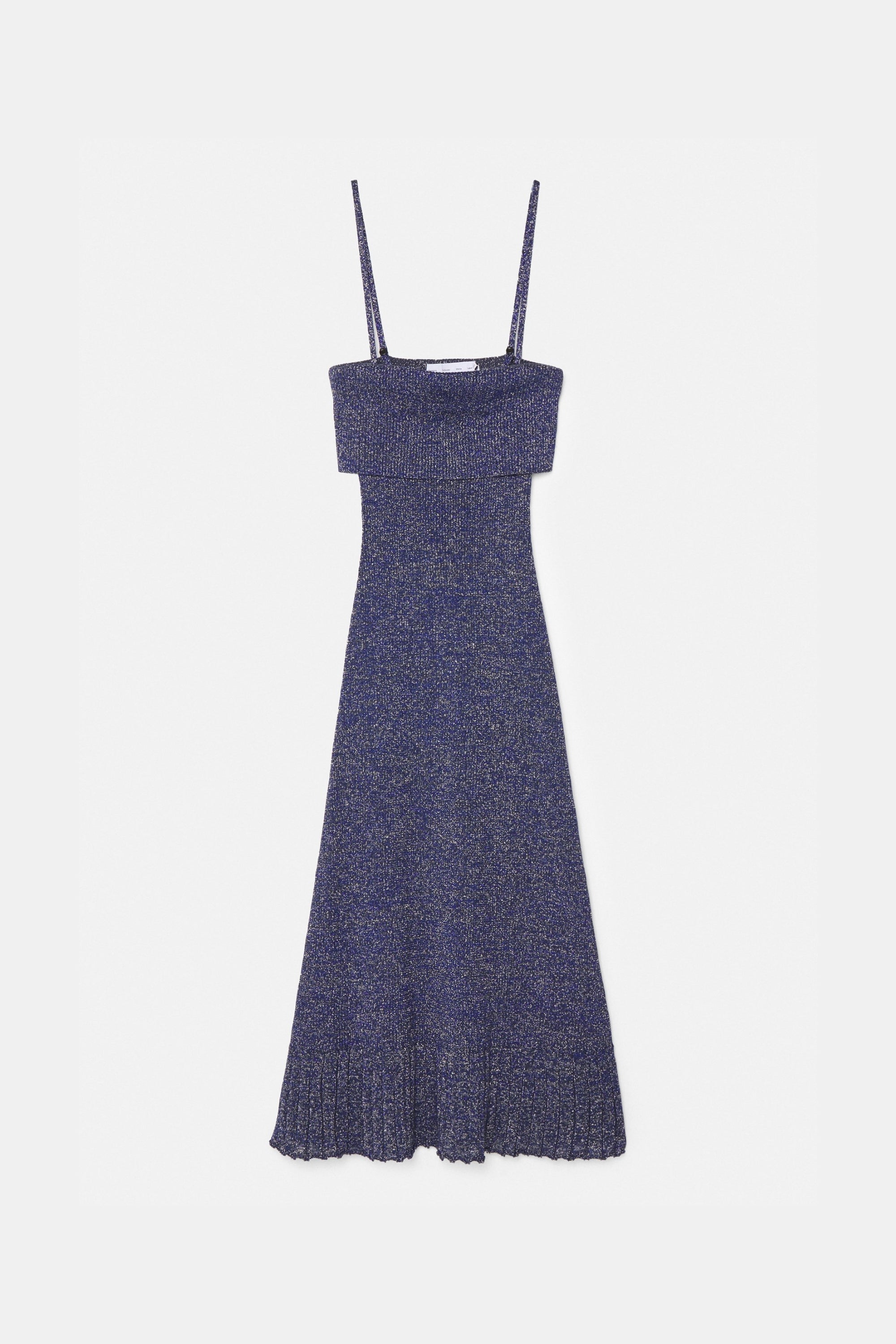 Strappy Knit Maxi Dress In Blue