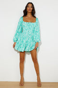 Flowering Girl Women Long Beach Walks Mini Dress Mint