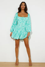 Flowering Girl Women Long Beach Walks Mini Dress Mint