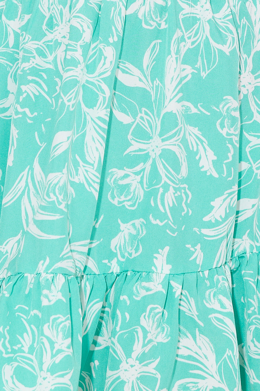 Flowering Girl Women Long Beach Walks Mini Dress Mint