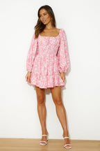 Flowering Girl Women Long Beach Walks Mini Dress Pink