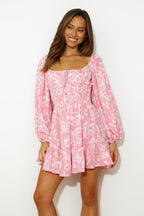 Flowering Girl Women Long Beach Walks Mini Dress Pink