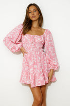 Flowering Girl Women Long Beach Walks Mini Dress Pink