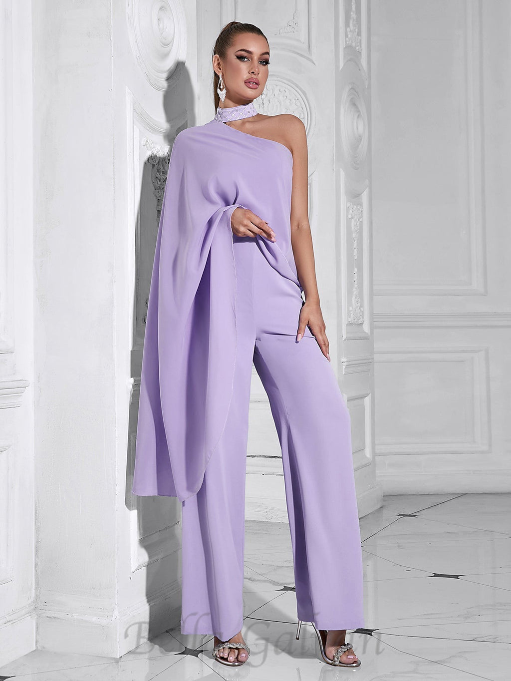 Flowering Girl Women halter shawl jumpsuit in purple