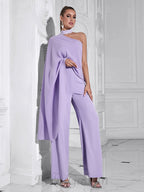 Flowering Girl Women halter shawl jumpsuit in purple