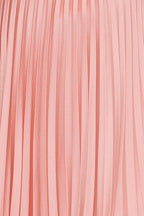 Flowering Girl Women Strapless Pleated Maxi Dress Pink