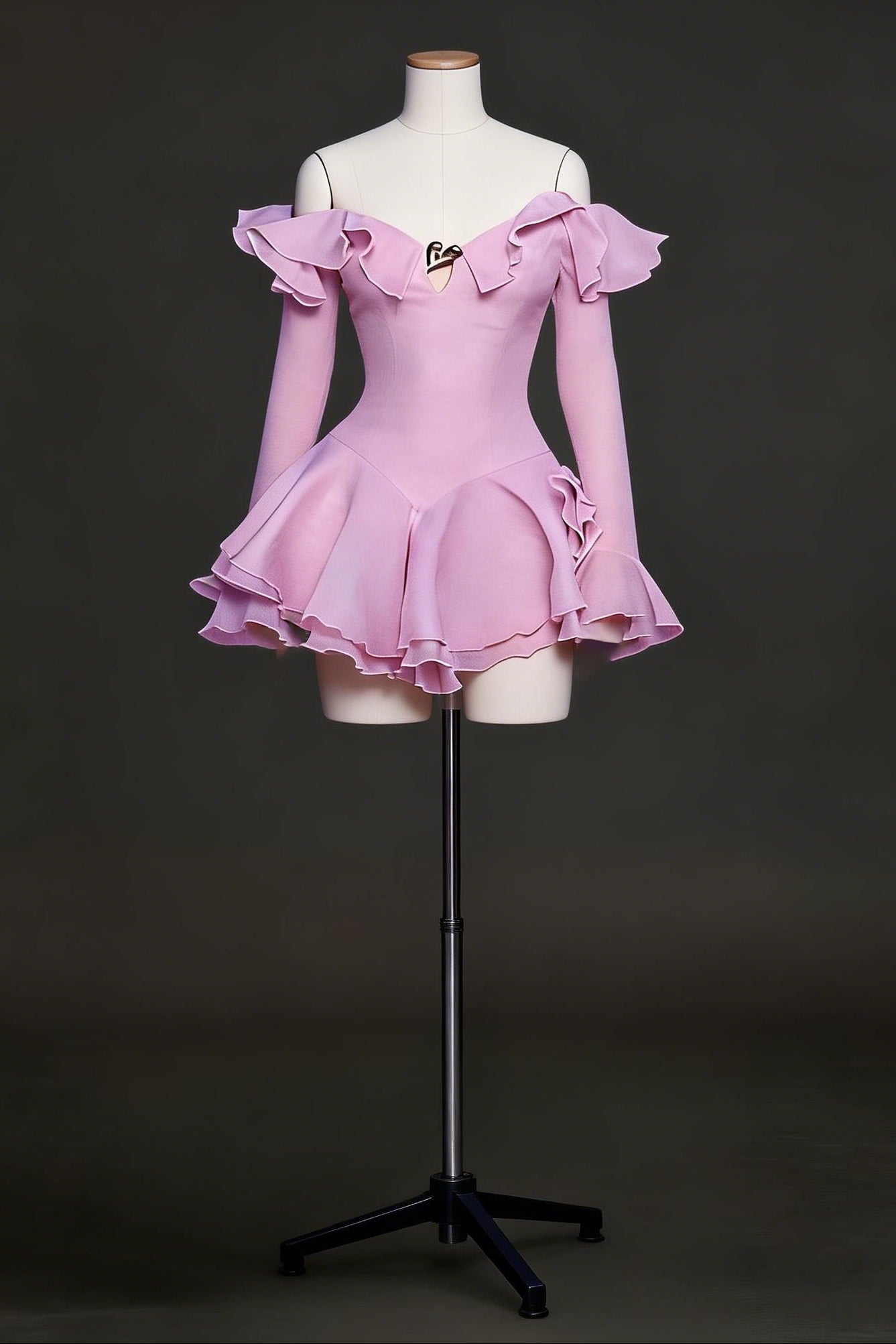 Flowering Girl Women Ruffled Halter Mini Dress In Pink