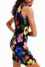 Flowering Girl Women multicolor sleeveless floral mini dress