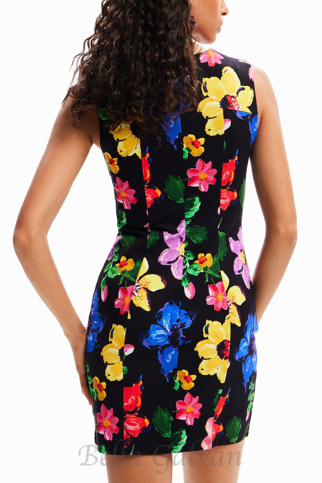 Flowering Girl Women multicolor sleeveless floral mini dress