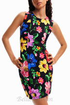 Flowering Girl Women multicolor sleeveless floral mini dress