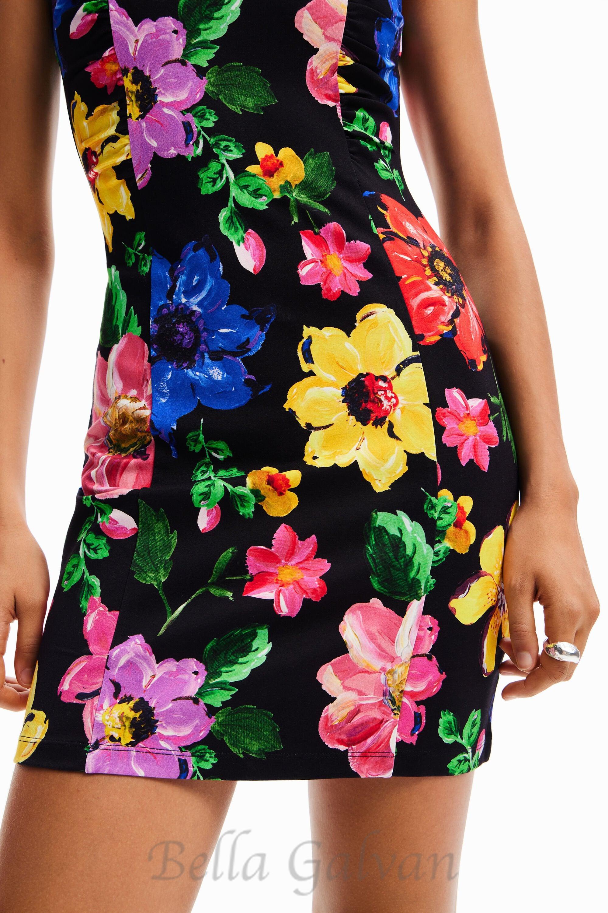 Flowering Girl Women multicolor sleeveless floral mini dress