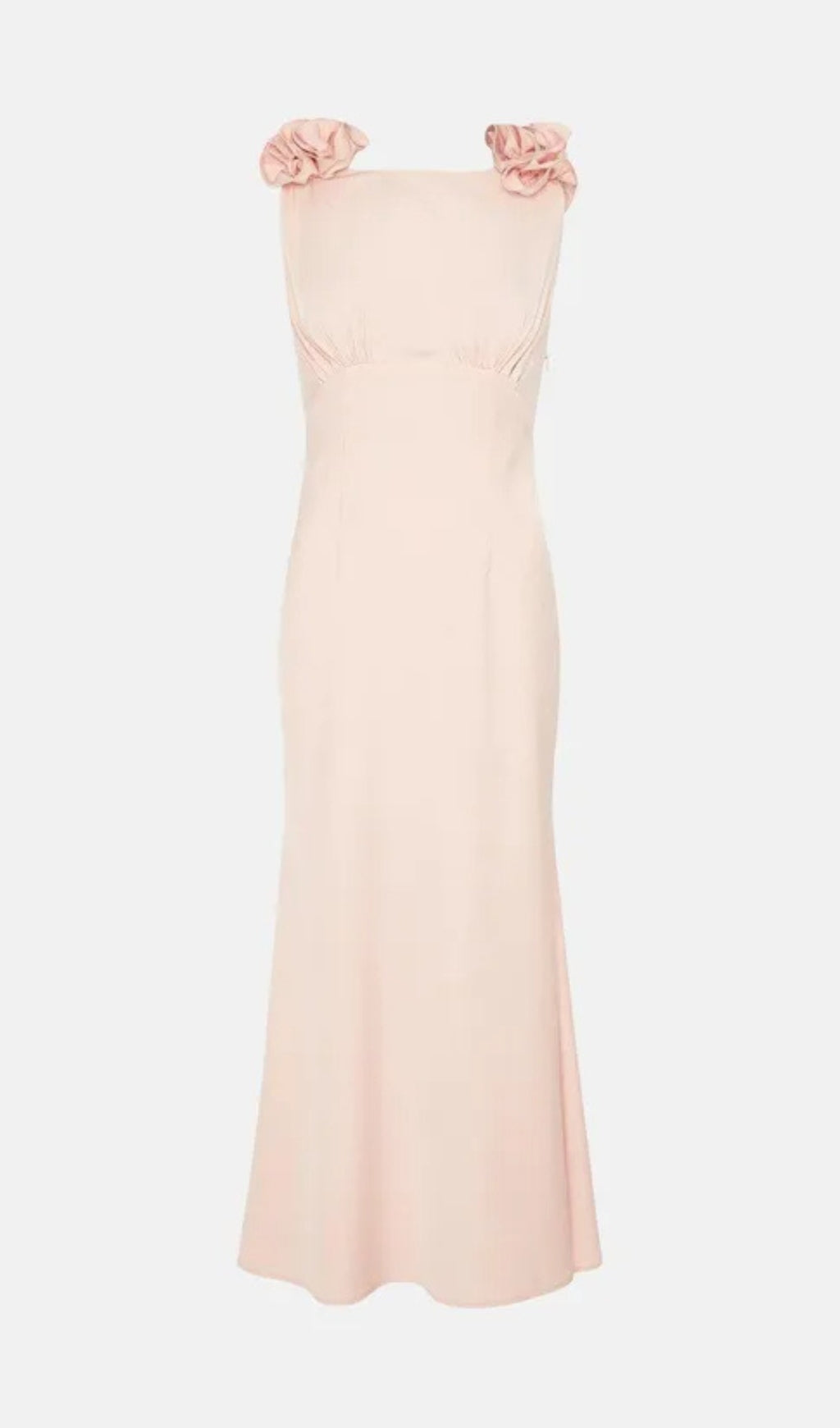 Flowering Girl Women Petite Shoulder Detail Cowl Back Maxi Dress