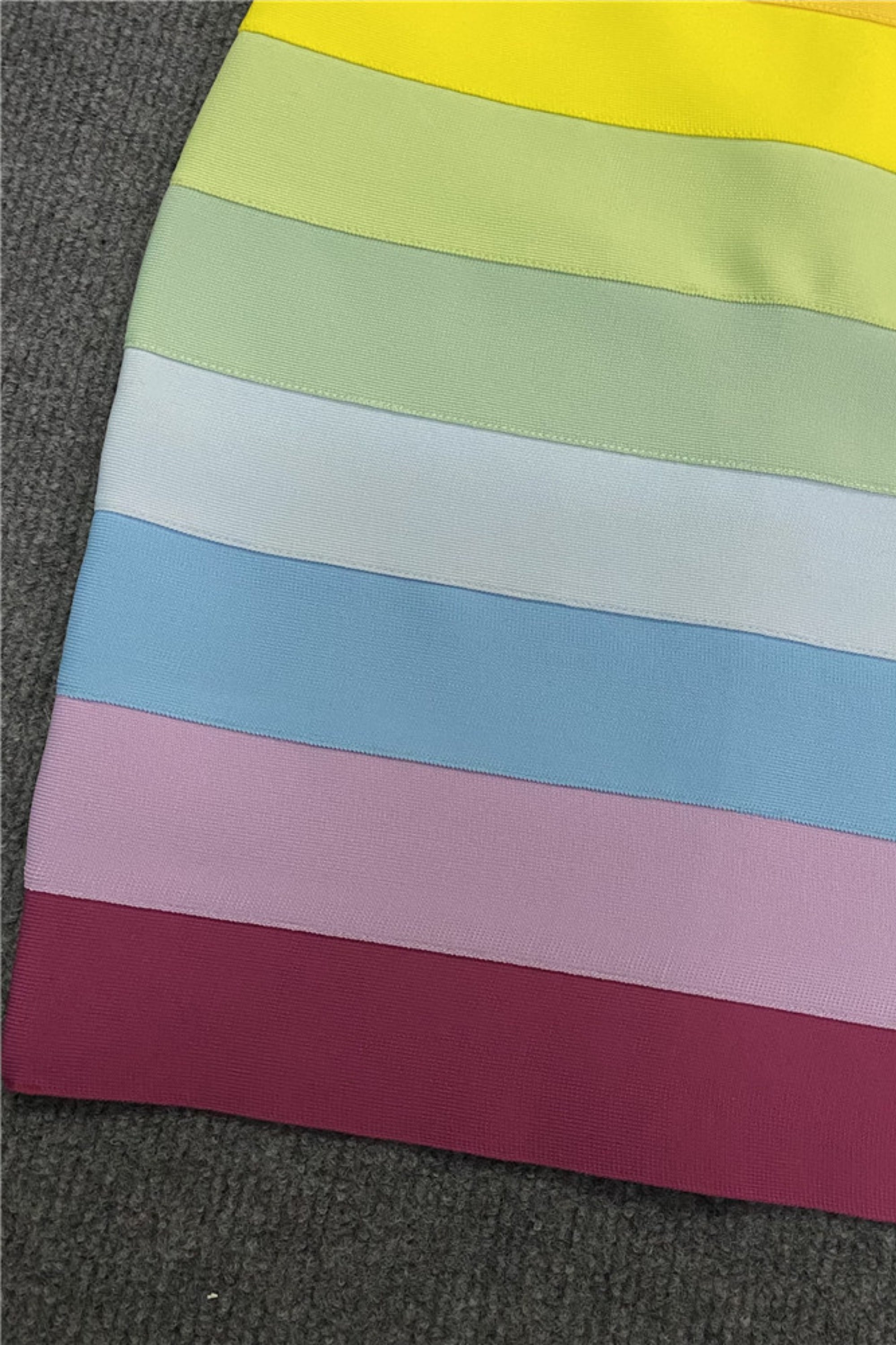 Flowering Girl Women Rainbow Sleeveless Bandage Mini Dresses