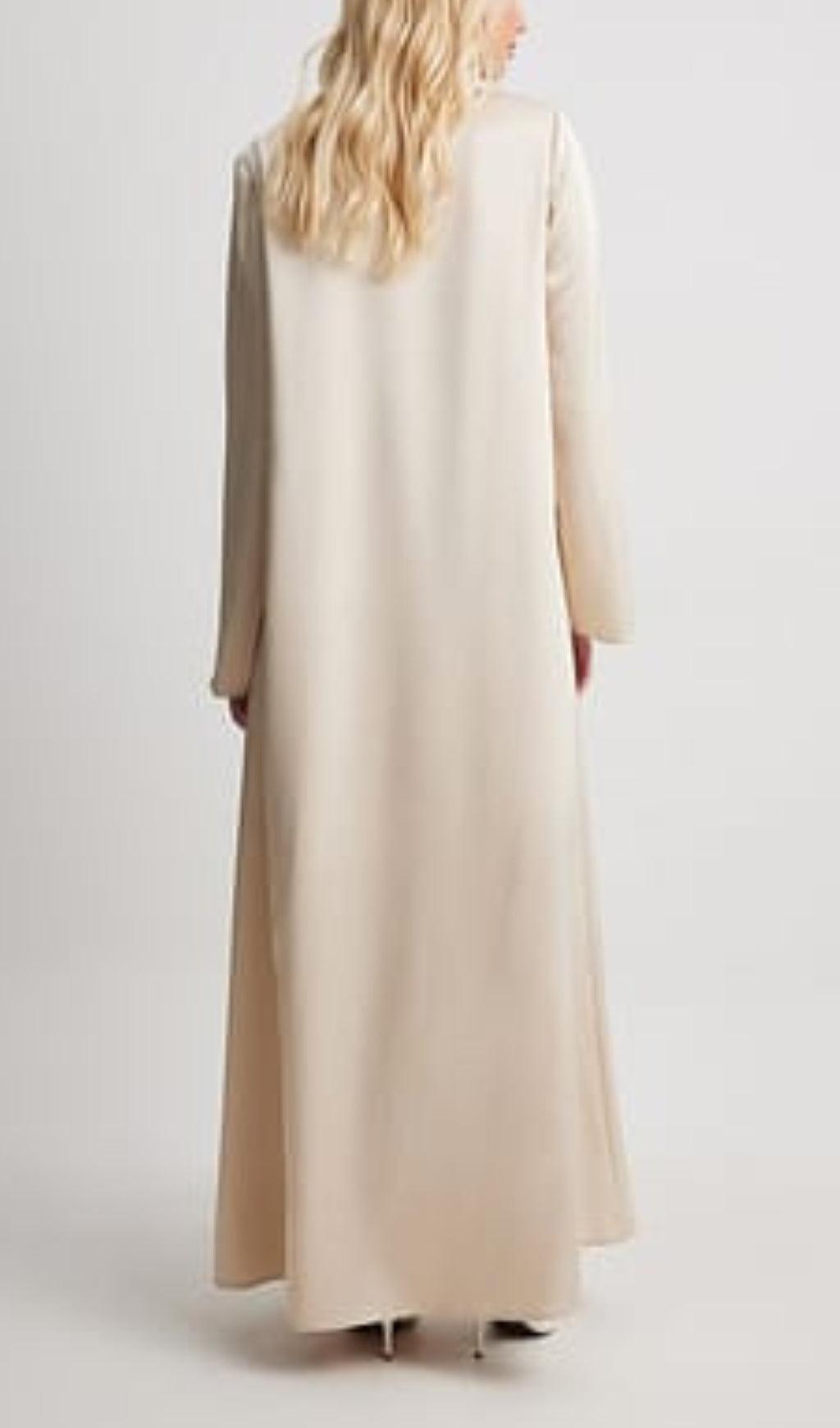 Flowering Girl Women SATIN GATHERED NECKLINE MAXI DRESS