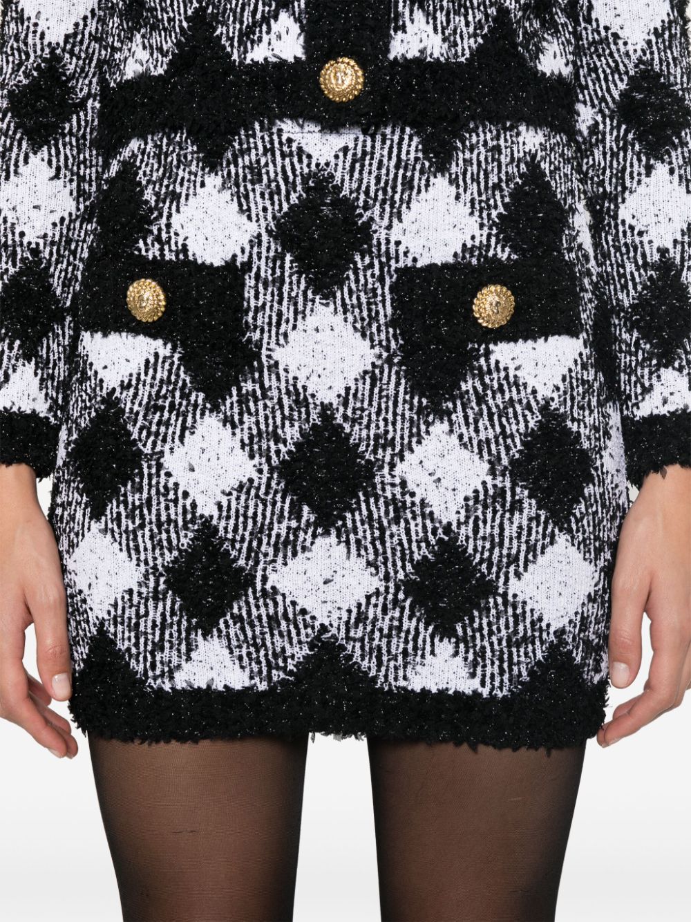 Flowering Girl Women gingham tweed mini skirt