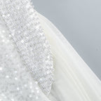 Flowering Girl Women Yvette Pearl Embellished Sequin Maxi Dress In White