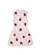 Flowering Girl Women Vivien Flower Embellished Puffy Mini Dress In Pink
