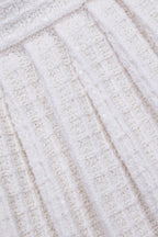 Flowering Girl Women Cream Knit Floral Trim Cardigan