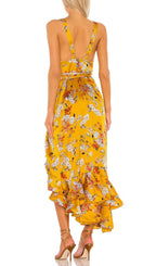 Flowering Girl Women NARCISS MIDI DRESS IN YELLOW
