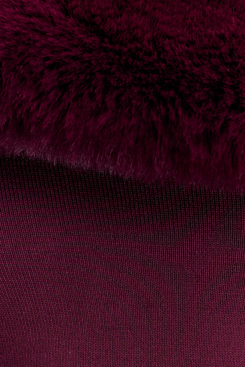 rebecca Faux Fur Knit Maxi Dress - Plum