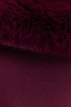 rebecca Faux Fur Knit Maxi Dress - Plum