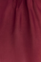 Chiffon Ruffle Mini Dress - Wine