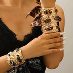 Oaelis Leopard Scarves Cuff Bracelet
