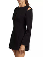 Flowering Girl Women Halston Cut-Out Cold-Shoulder Mini dress in black