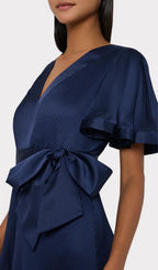 Flowering Girl Women SATIN PLEATED MINI DRESS