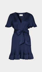 Flowering Girl Women SATIN PLEATED MINI DRESS